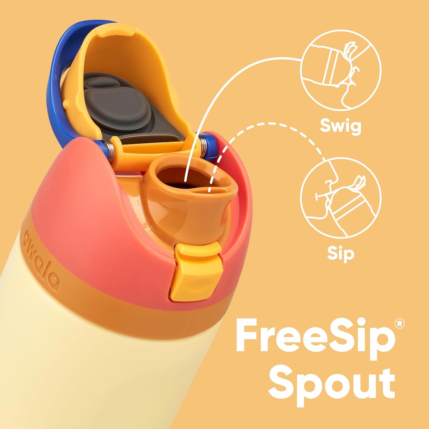 Owala FreeSip Insulated Stainless Steel Water Bottle with Straw, BPA-Free Sports Water Bottle, Great for Travel, 32 Oz, Denim