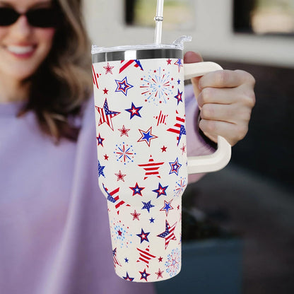Ceovfoi 40 oz Pickleball Coffee Mug Vacuum Insulated Travel Tumbler with Handle, Lid & Straw - Perfect Pickleball Gifts for Players, Coaches, Lovers | Pickleball Accessories