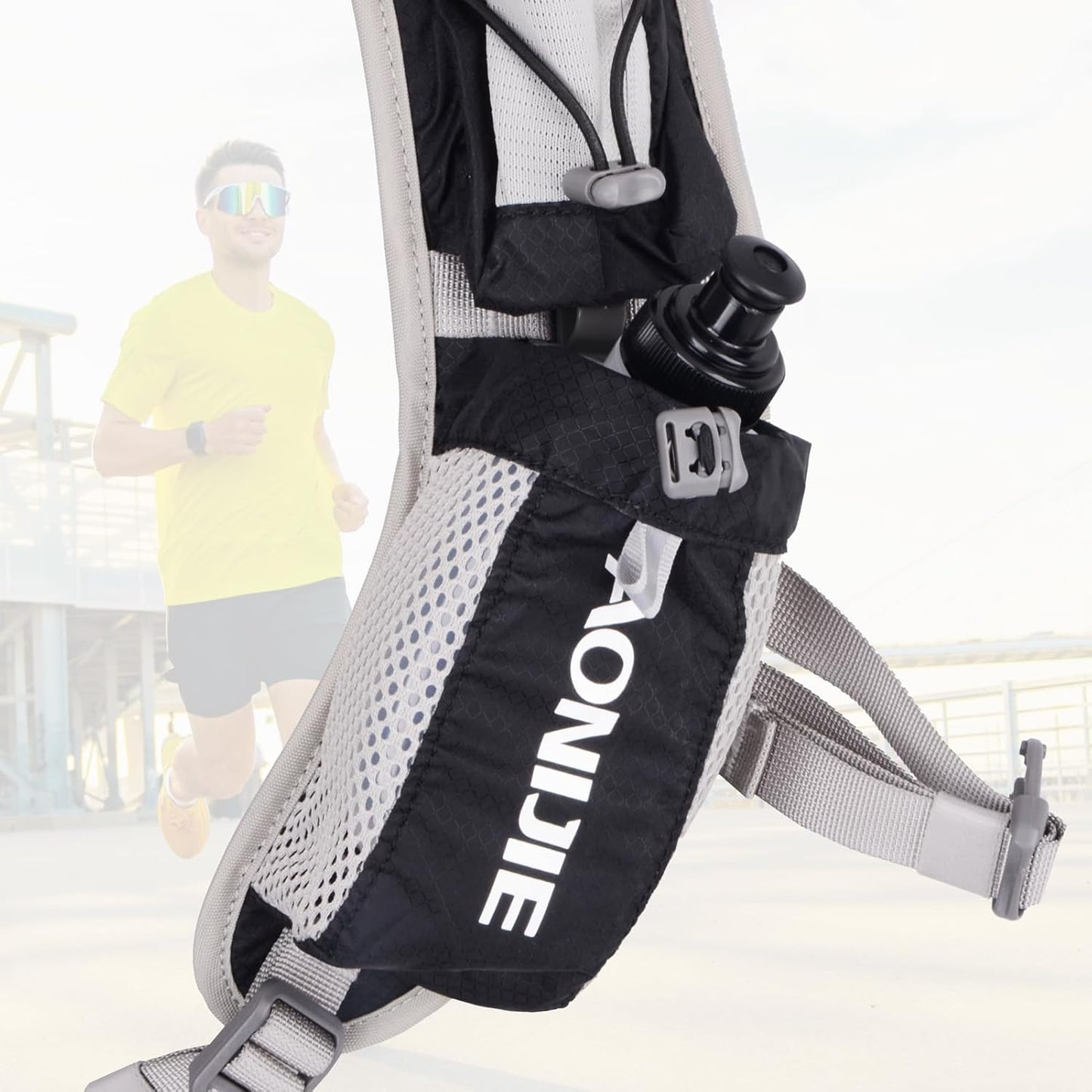 Azarxis Running Water Bottles Flask BPA Free Leakproof Hydration Vest Packs Waist Belt Replacement for Triathlon Marathon Hiking Cycling Climbing Runner