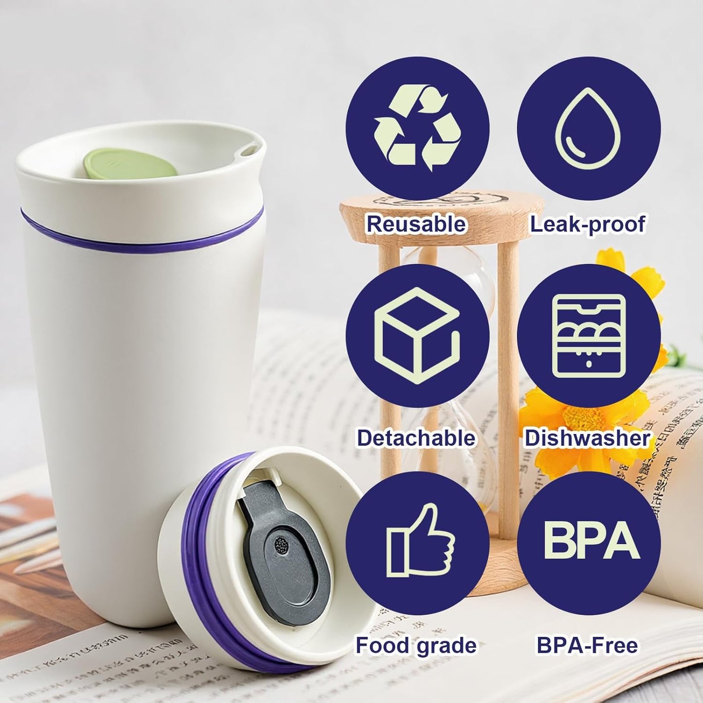 Replacement Slider Lid for Owala SmoothSip 20oz & 12oz, Top Cover Compatible with Owala 24oz Coffee Tumbler, Coffee Travel Mugs Leakproof Accessories, BPA-Free (Black Cherry)