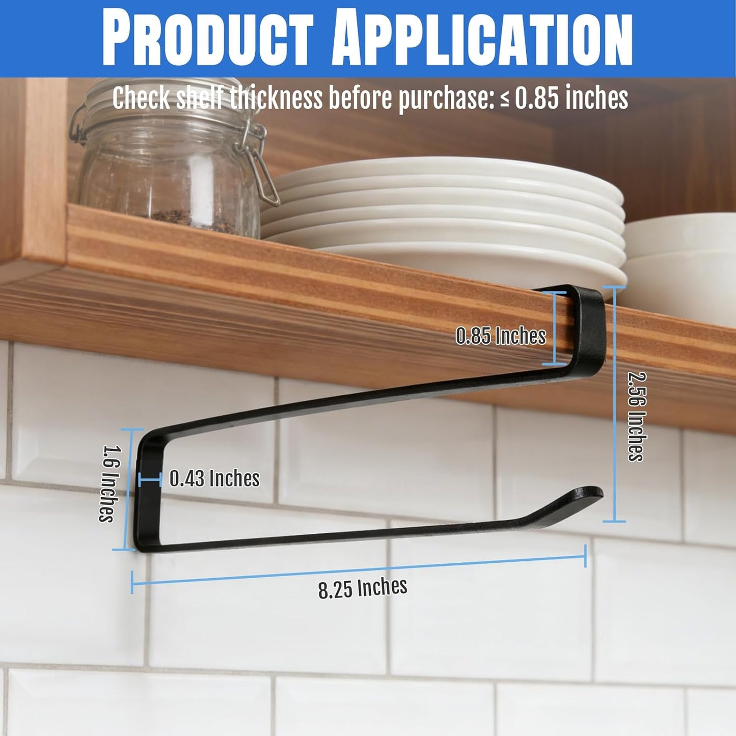 2 Pack Tumbler Lid Organizer, Versatile Cup & Water Bottle Lid Holder, Upgraded Kitchen Space Saver & Under Cabinet Storage, No Adhesive or Drilling Needed, Multi-Use Tumbler Lid Holder, Black