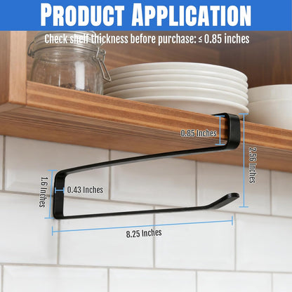 2 Pack Tumbler Lid Organizer, Versatile Cup & Water Bottle Lid Holder, Upgraded Kitchen Space Saver & Under Cabinet Storage, No Adhesive or Drilling Needed, Multi-Use Tumbler Lid Holder, Black