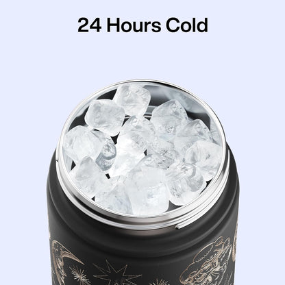 ENCOOL Insulated Water Bottle with Straw Stainless Steel Water Bottle, Leak-Proof, BPA-Free, Double Wall Vacuum Keeps Cold for 24 Hours for Sports, Travel, School (26 oz, Cotton Candy) - Colors C