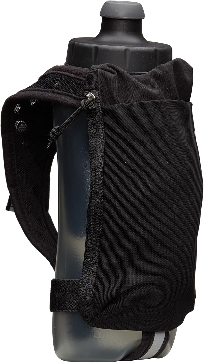 Nathan SpeedDraw 2 Insulated Handheld Running Water Bottle Flask 18oz – Double-Wall Insulation, Ergonomic Grip, Blast Valve Cap, Phone & Key Storage Pockets, Reflective Design