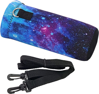 RICHEN Neoprene Water Bottle Carrier Bag with Adjustable Shoulder Strap,Insulated Water Bottle Cover for Stainless Steel/Glass/Plastic Bottles