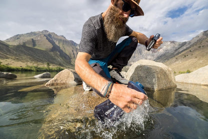 LifeStraw Peak Series - Collapsible Squeeze Bottle Water Filter System – 650ml for Trail Running, Through Hiking, Travel, Cycling, and Fishing; Dark Mountain Gray