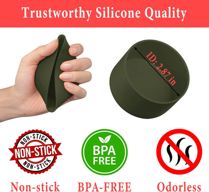 KTKUDY 2Pcs Silicone Boot for Stanley Quencher Tumbler 30 oz 40 oz & IceFlow 20 oz 30 oz & Fit Owala Freesip Water Bottle & Fit Hydro Flask & More - Cup Bottom Accessories Fit Stanley Cup