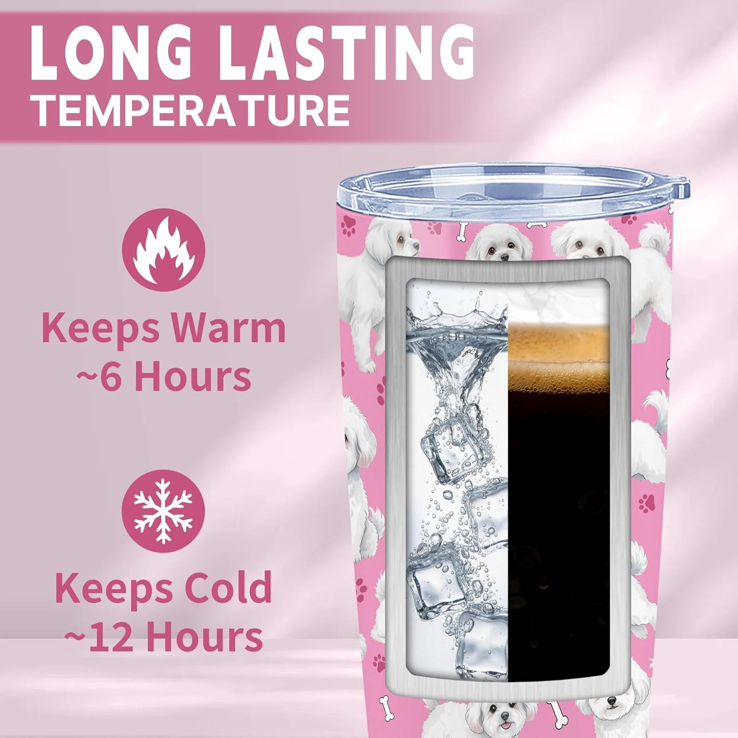Beagle Gifts for Women Men, 40oz Stainless Steel Insulated Tumbler Travel Cup Mug, Funny and Unique Beagle Gifts for Dog Lover - Colors A