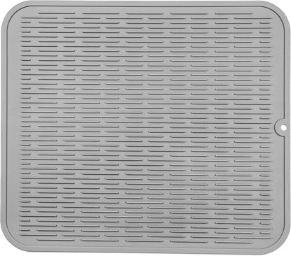 MicoYang Silicone Dish Drying Mat for Multiple Usage,Easy clean,Eco-friendly,Heat-resistant Silicone Mat for Kitchen Counter,Sink,Bar,Bottle,or Cup Green M 17 inches x 6 inches