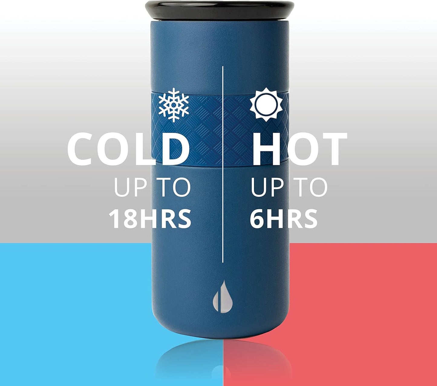 Elemental Artisan Insulated Tumbler, Triple Wall Coffee Travel Mug, Reusable Stainless Steel Coffee Tumbler with Ceramic Lid, Thermal Coffee Cups for Hot (6 Hrs) & Cold (18 Hrs), 16oz - Forest Green
