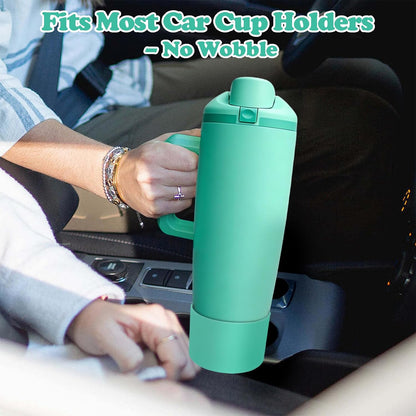 2PCS Silicone Boots for Owala 30oz & 40oz FreeSip Sway Bottles & Tumblers – Non-Slip, Scratch-Resistant, Stability Enhancer for Owala Accessories (Eucalyptus Green) - Colors A