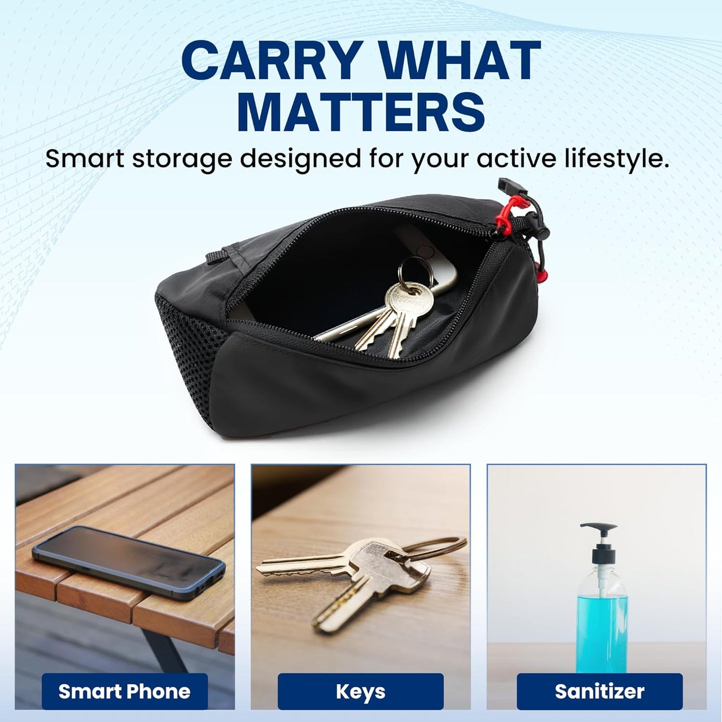 Handheld Running Water Bottle 18 oz – Grip-Free Collapsible Water Bottles for Running with Adjustable Strap & Thumbhole, Expandable Phone Pocket, Race Cap for One-Hand Drinking