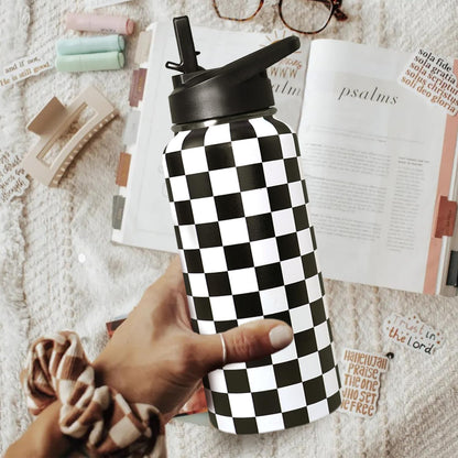32 oz Pickleball Insulated Water Bottle with Straw - Pickleball Gym Hiking Sports Coffee Mug | Perfect Pickleball Gifts for Women, Pickleball Decor Accessories