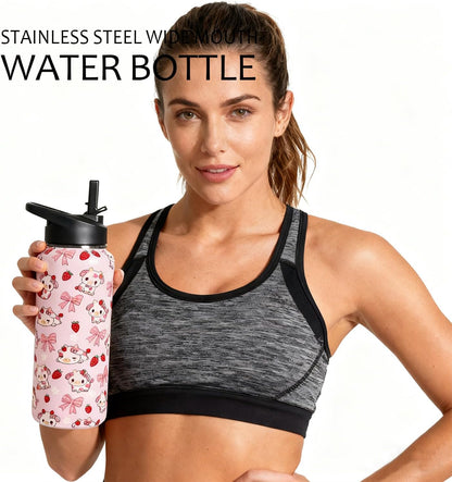 32 oz Pickleball Insulated Water Bottle with Straw - Pickleball Gym Hiking Sports Coffee Mug | Perfect Pickleball Gifts for Women, Pickleball Decor Accessories