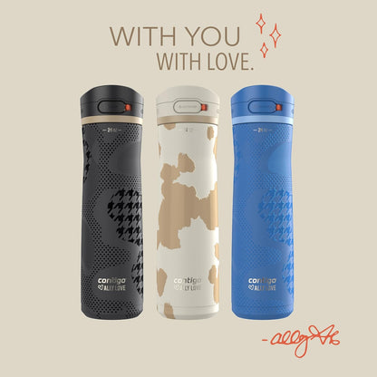 Contigo Jackson Chill 2.0, Vacuum-Insulated Stainless Steel Water Bottle with Secure Lid, Leak-Proof Travel Friendly, 20oz Capacity, Blueberry Color, Keeps Drinks Cold for 12 Hours