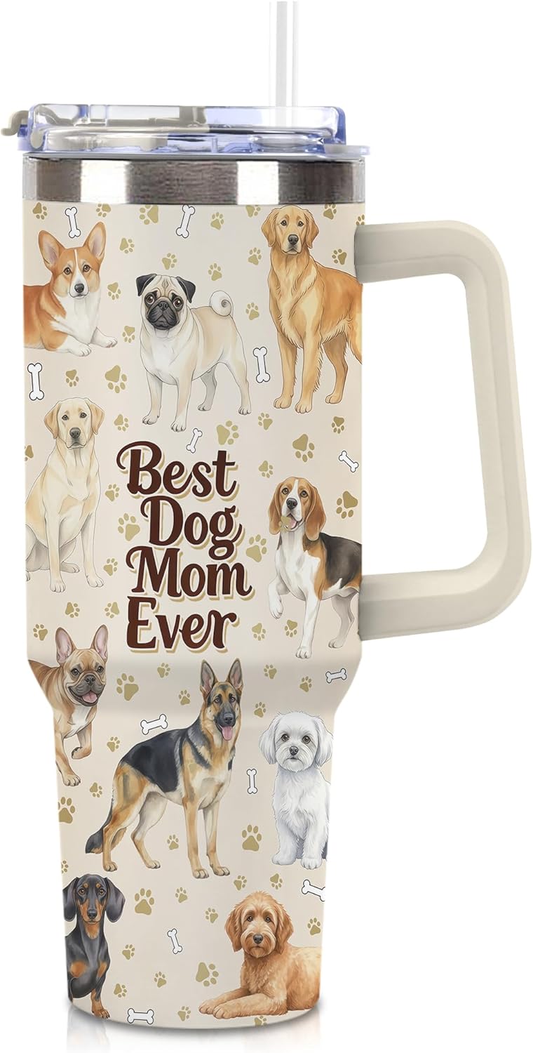 Beagle Gifts for Women Men, 40oz Stainless Steel Insulated Tumbler Travel Cup Mug, Funny and Unique Beagle Gifts for Dog Lover - Colors A