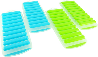 Meadow Lane Ice Stick/Cube Tray, Green 1-Tray (1-Pack, Green), Narrow and Long for Sports Bottles