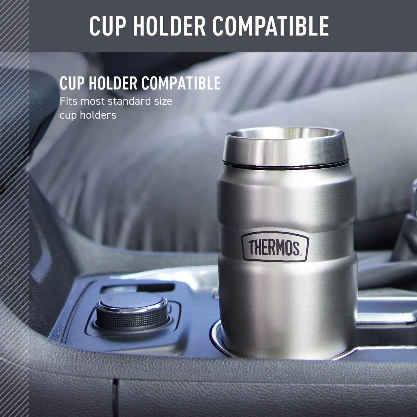THERMOS Stainless King Vacuum-Insulated Stainless Steel Tumbler - 16oz, Midnight Blue - Insulated Coffee Tumbler for Hot & Cold Drinks - Leak-Proof & Sweat-Proof for Commuting & Traveling