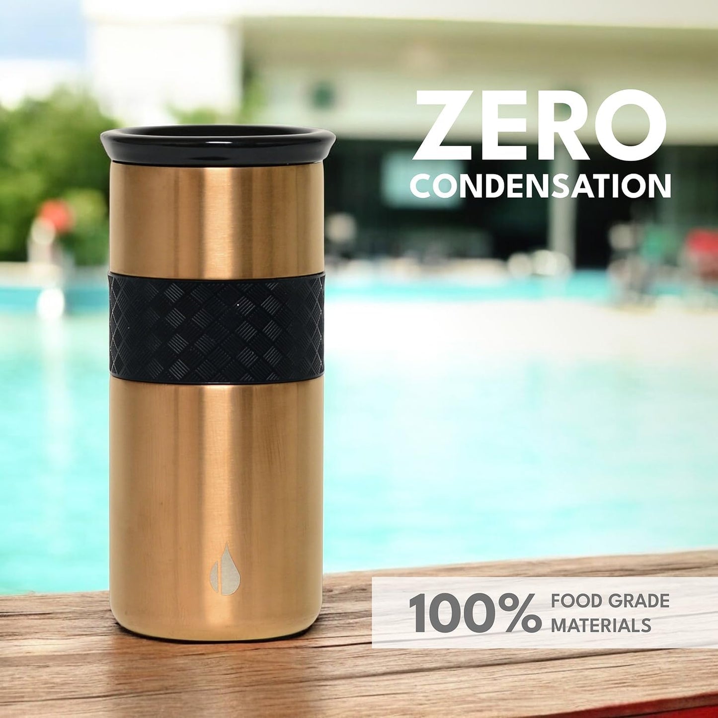 Elemental Artisan Insulated Tumbler, Triple Wall Coffee Travel Mug, Reusable Stainless Steel Coffee Tumbler with Ceramic Lid, Thermal Coffee Cups for Hot (6 Hrs) & Cold (18 Hrs), 16oz - Forest Green