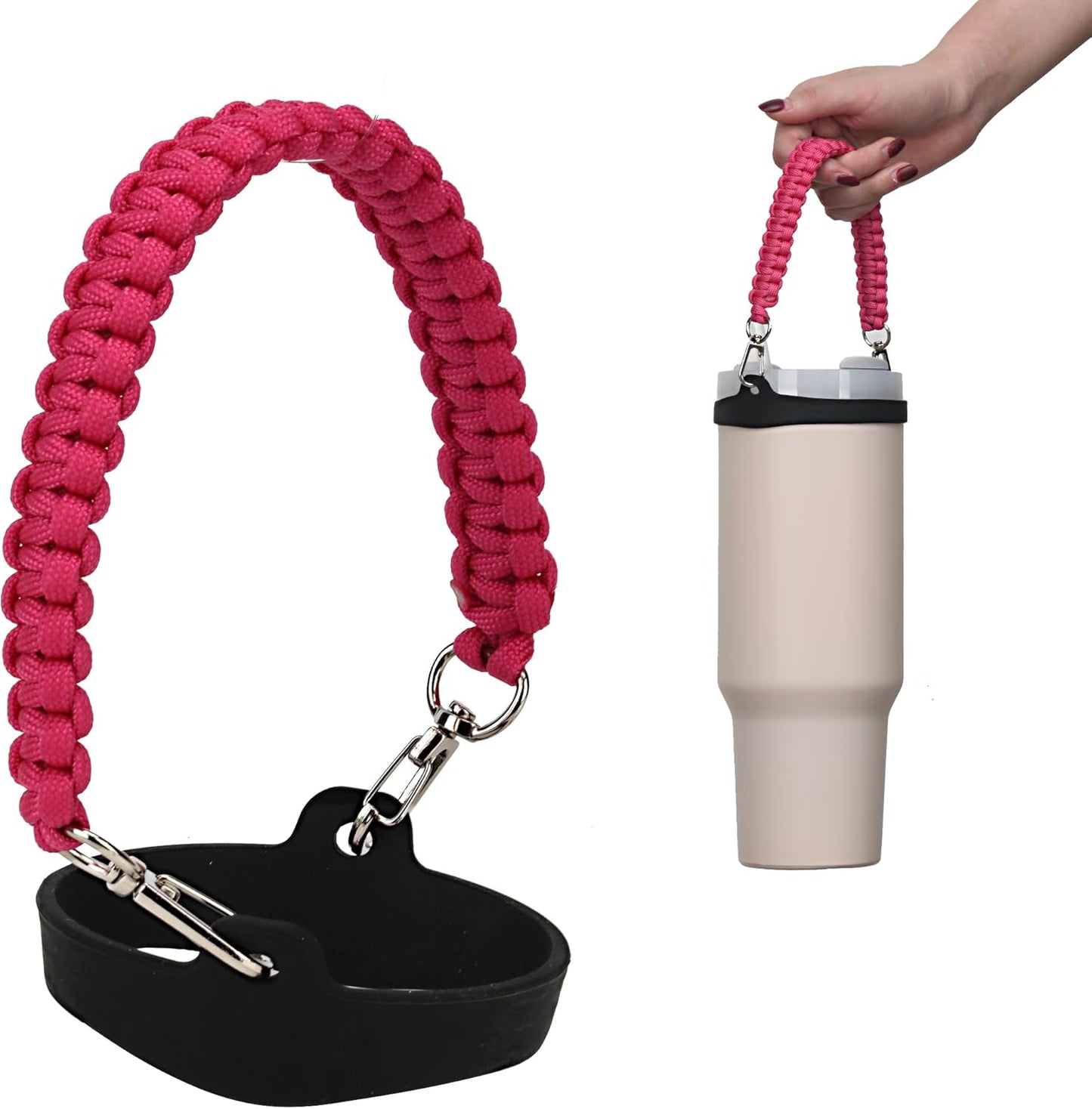 Wongeto Paracord Handle Strap for Stanley Cup - Heavy Duty Compatible with Stanley 40oz 30oz Tumbler, Stanley Cup Accessories