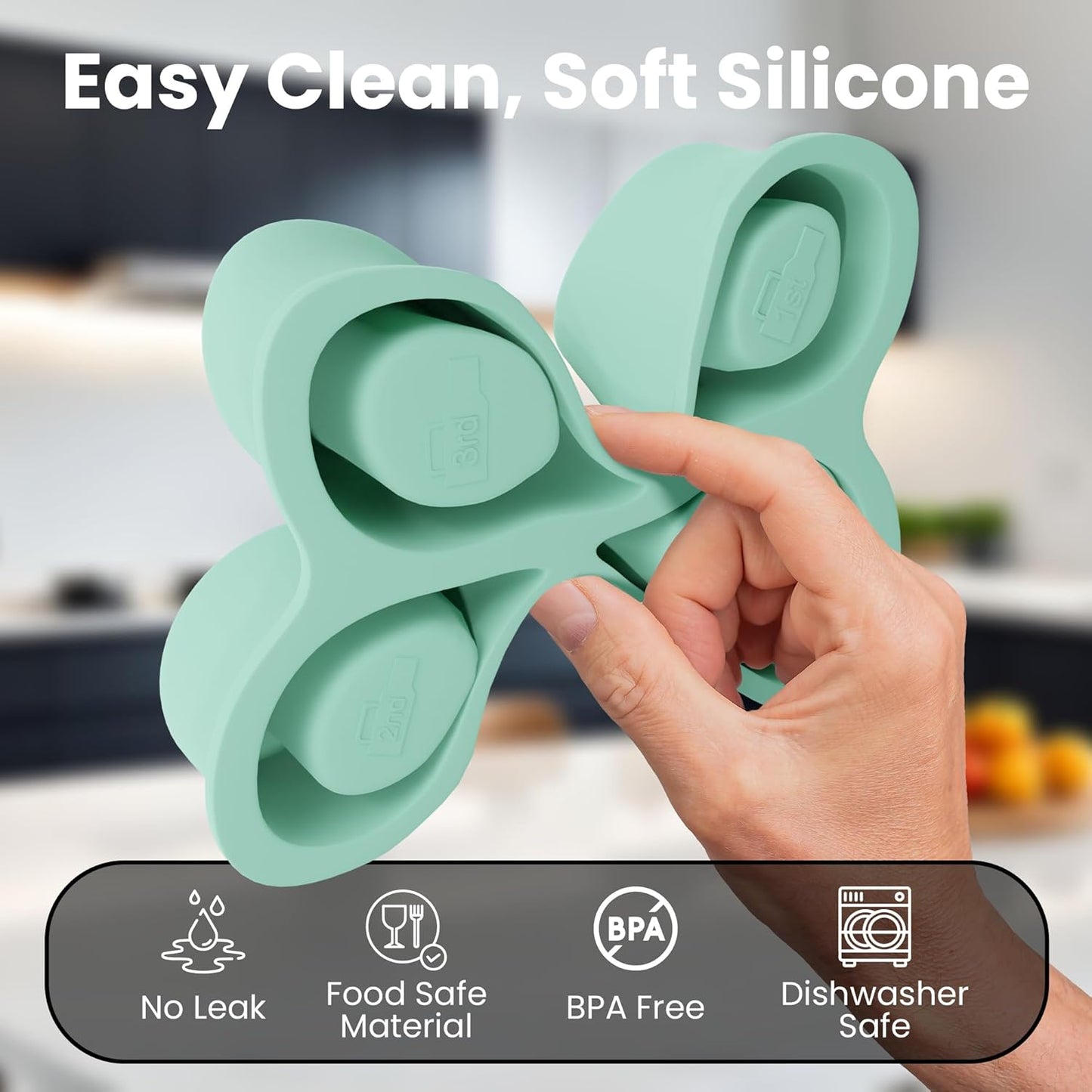 4-Ring Silicone Ice Cube Tray for Stanley Cup with Lid and Metal Reusable Straws - Stanley Ice Mold - Stanley Cup Ice Mold - Stanley Cup Ice Cube Mold for 14-40 oz Tumbler, Whiskey, Cocktails, Drinks