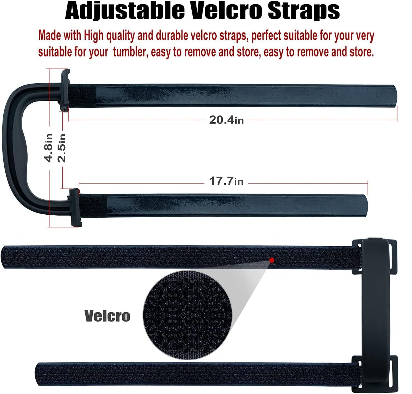 New Upgrade Anti-Slip Adjustable Tumbler Handle Fit for 20 Oz to 40 Oz All Brands Tumbler Cup of YETI, RTIC, Ozark Trail, Tervis, Corkcicle, Slm, Reduce Cold, Artic, Atlin, Bubba and SIC Etc