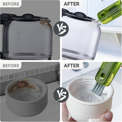 3 in 1 Cup Lid Gap Cleaning Brush Set, Multifunctional Bottle Cleaning Brush, Silicone Cup Lid Gap Cleaner, Home Kitchen Crevice Cleaning Tools (Multicolored)