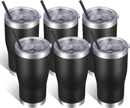 VEGOND 20oz Tumbler Stainless Steel Tumbler Cup with Lid And Straw Vacuum Insulated Double Wall Travel Coffee Mug(Orange 1 Pack)