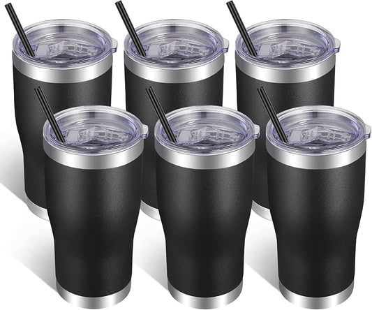 VEGOND 20oz Tumbler Stainless Steel Tumbler Cup with Lid And Straw Vacuum Insulated Double Wall Travel Coffee Mug(Orange 1 Pack)