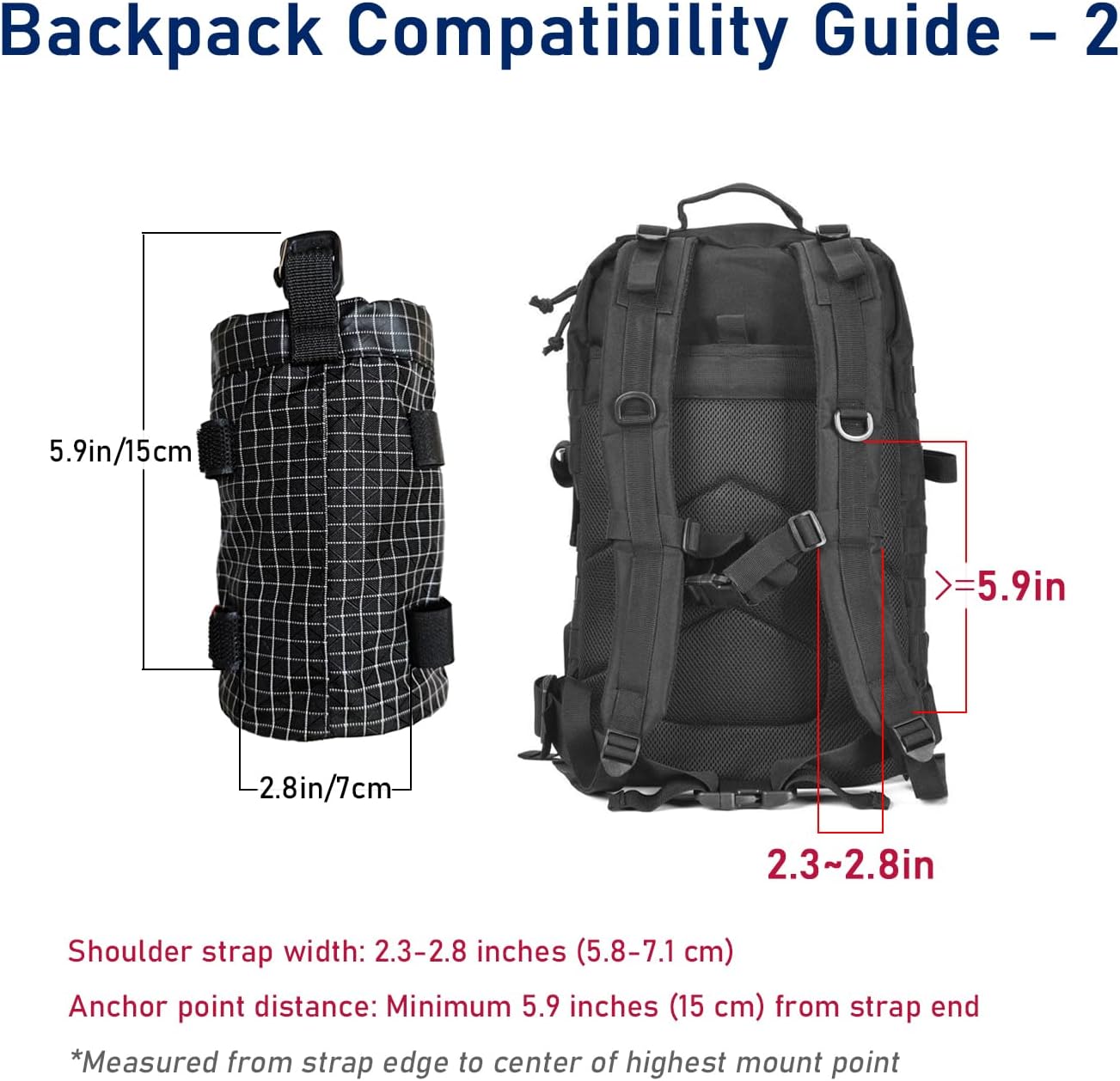Cactus-24 Ultralight Water Bottle Pouch for Backpack - Fits 8-24oz, Hands-Free Hydration Pack for Camping & Hiking