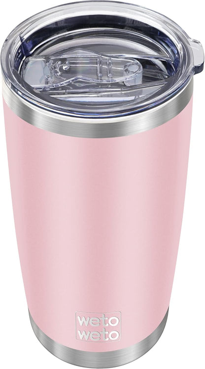 WETOWETO 20oz Tumbler, Stainless Steel Vacuum Insulated Coffee Travel Mug, Double Wall Powder Coated Insulated Coffee Mug Travel Mug with Lid Thermal Cup for Outdoor (Navy Blue, 1 Pack)