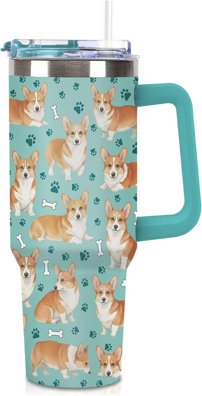 Beagle Gifts for Women Men, 40oz Stainless Steel Insulated Tumbler Travel Cup Mug, Funny and Unique Beagle Gifts for Dog Lover - Colors B