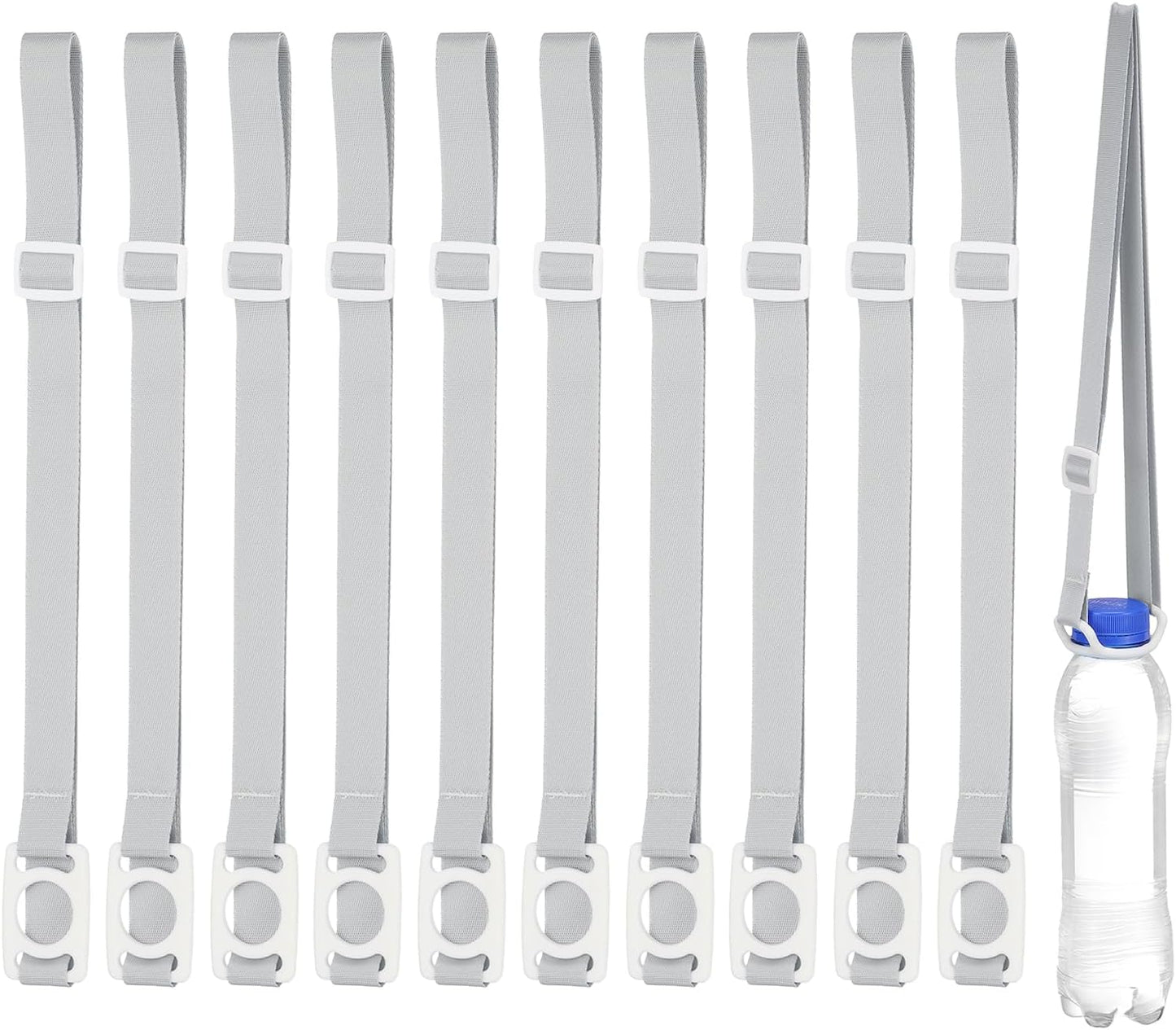 PATIKIL Water Bottle Lanyard, Adjustable Holder Shoulder Strap with Ring Buckle Carrier Clips for Walk Outdoor