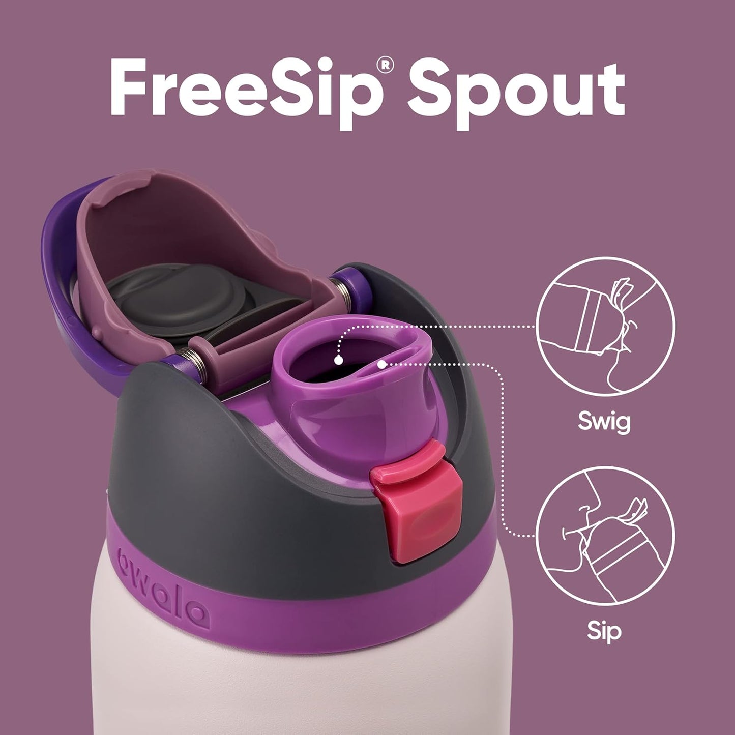 Owala FreeSip Insulated Stainless Steel Water Bottle with Straw, BPA-Free Sports Water Bottle, Great for Travel, 32 Oz, Denim