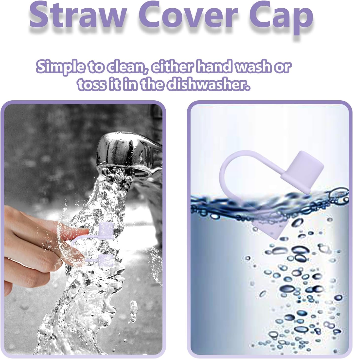 7Pcs Straw Cover Cap for Stanley Cup,Simple 10mm(0.4inch) Silicone Straw Toppers for Stanley 40&30oz Tumbler Accessories-Multicolor
