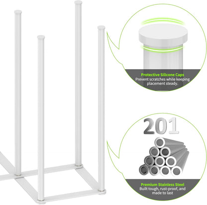 Collapsible Bottle Drying Rack, Foldable Baby Bottle Drying Rack, Portable Drainer Stand Holder for Water Bottles, Cup, Reusable Silicone Bag, Cutting Board (Black)