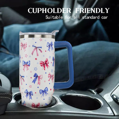 Ceovfoi 40 oz Pickleball Coffee Mug Vacuum Insulated Travel Tumbler with Handle, Lid & Straw - Perfect Pickleball Gifts for Players, Coaches, Lovers | Pickleball Accessories