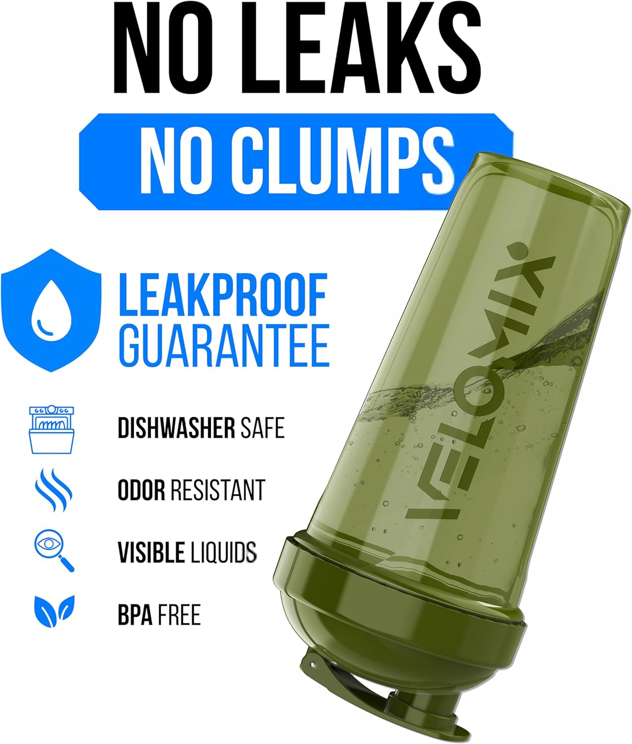 VELOMIX -6 PACK- 28 oz Protein Shaker Bottle for Protein Mixes - 6x Wire Whisk | Leak Proof Shaker Cups for Protein Shakes | Protein Shaker Bottle Pack | Protein Shake Cup (Earth Tones Collection)