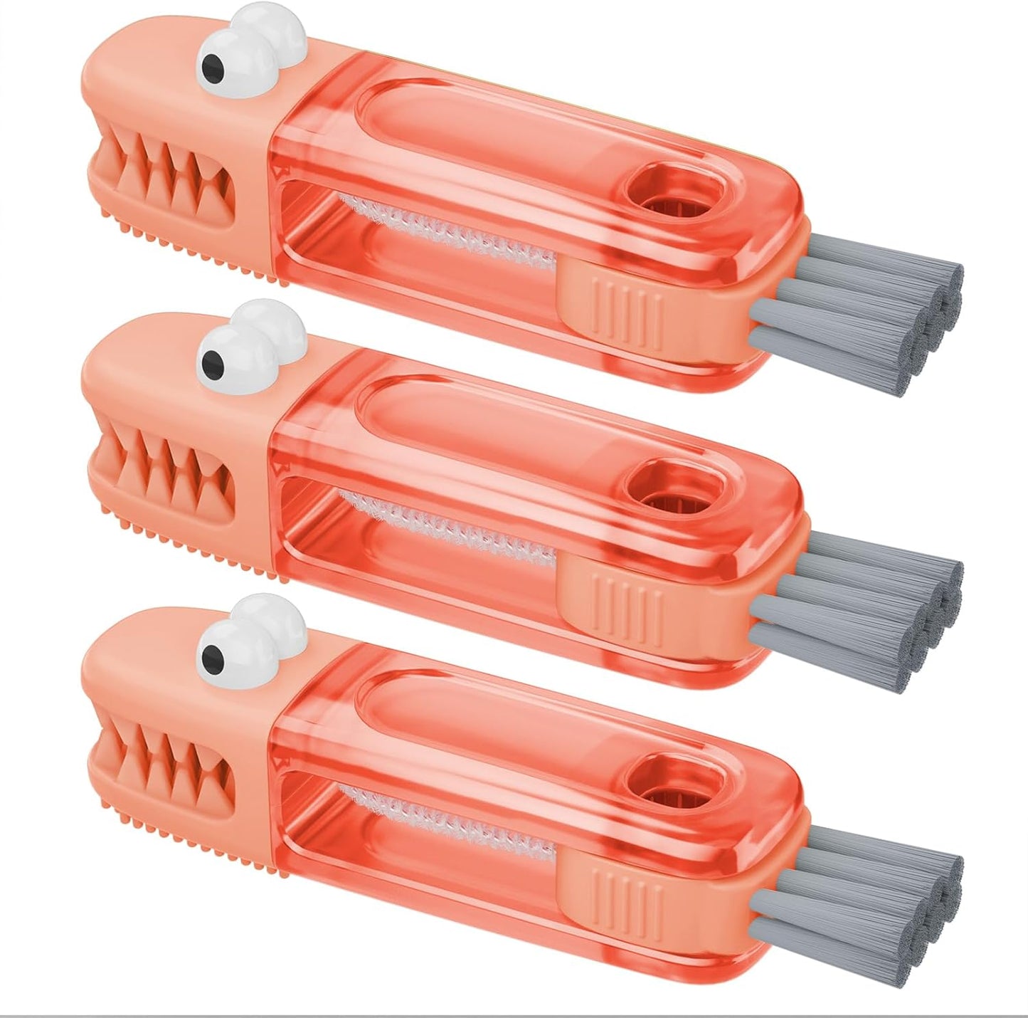 3 in 1 Cup Lid Gap Cleaning Brush Set, Multifunctional Bottle Cleaning Brush, Silicone Cup Lid Gap Cleaner, Home Kitchen Crevice Cleaning Tools (Multicolored)