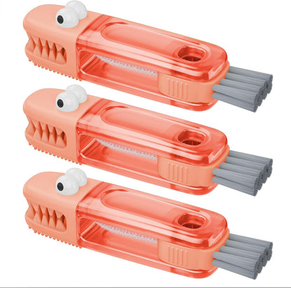 3 in 1 Cup Lid Gap Cleaning Brush Set, Multifunctional Bottle Cleaning Brush, Silicone Cup Lid Gap Cleaner, Home Kitchen Crevice Cleaning Tools (Multicolored)