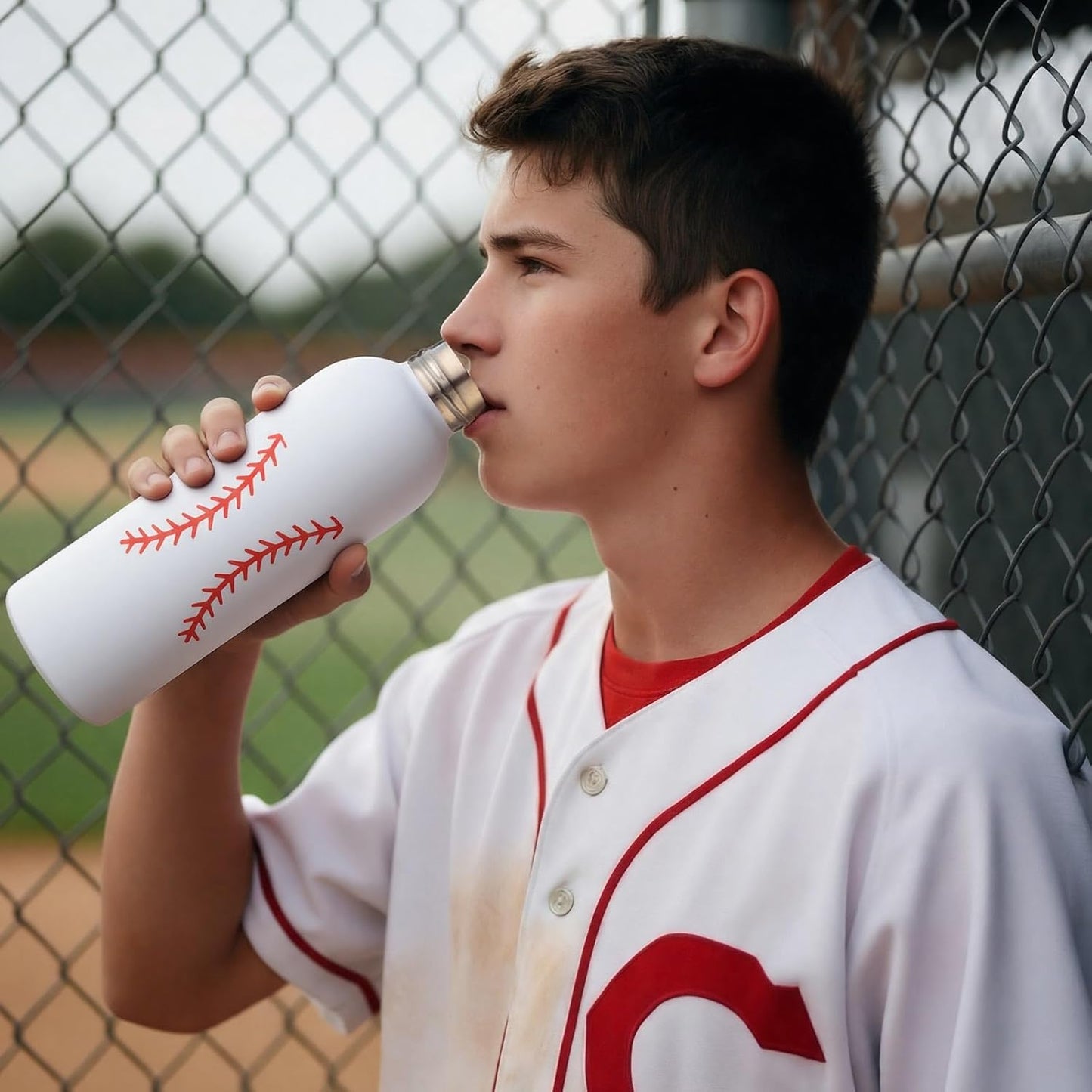 6 Pcs Softball Team Gifts Water Bottles Bulk 17 oz Softball Party Favors Decorations Stainless Steel Sports Tumblers with Bow Vacuum Insulated Reusable Leakproof Bottles for Birthday Father