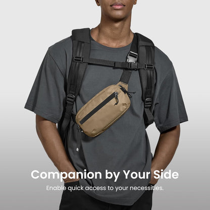 tomtoc 3.5L Sling Bag with RFID Blocking, Crossbody Bag Chest Shoulder Pack for Men and Women, Water-resistant Lightweight Casual Waist Fanny Pack for Travel/Daily Use