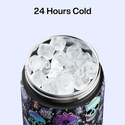ENCOOL Insulated Water Bottle with Straw Stainless Steel Water Bottle, Leak-Proof, BPA-Free, Double Wall Vacuum Keeps Cold for 24 Hours for Sports, Travel, School (26 oz, Cotton Candy) - Colors B