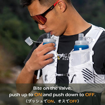 TRIWONDER Handheld Water Bottle for Running, Quick Grip Chill 17 oz Handheld Soft Water Bottle with Hand Strap Hydration Pack, BPA Sport Soft Flask (Blue)