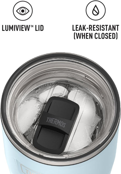 THERMOS ICON SERIES, Stainless Steel Tumbler with Slide Lock, 18 Ounce, Mystic Navy