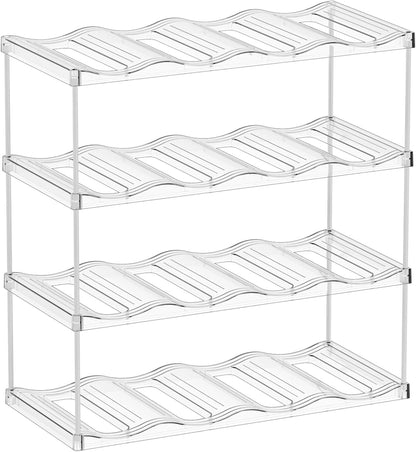 Yieach Larger Compartments Stackable Water Bottle Organizer for 40 oz Stanley Cup Holder,Yeti and Other Tumbler Organizer,3 Tier Wine Rack and Waterbottle Storage Rack for Kitchen Cabinets,Countertop