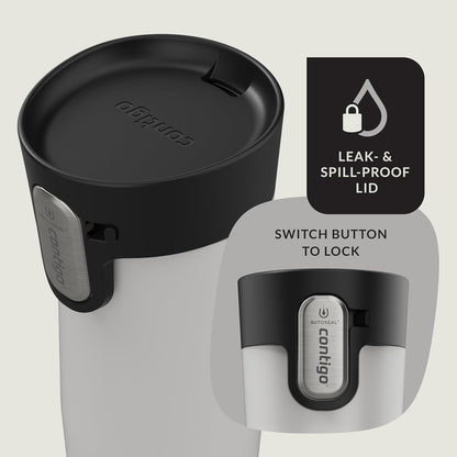 Contigo AUTOSEAL West Loop Vacuum-Insulated Stainless Steel Travel Mug with Easy-Clean Lid 12 oz Blueberry