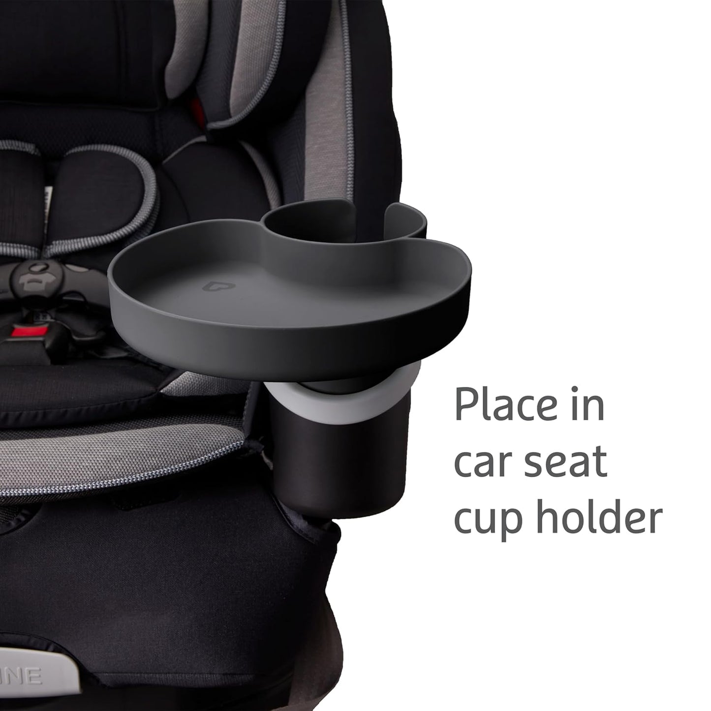 Munchkin® Carseat Tray - Toddler Travel & Road Trip Accessory for Mess-Free Snacking in The Car, Grey