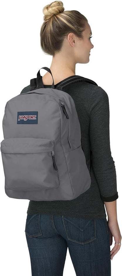 JanSport SuperBreak One Backpacks - Durable, Lightweight Bookbag with 1 Main Compartment, Front Utility Pocket with Built-in Organizer - Premium Backpack, Black - Colors A