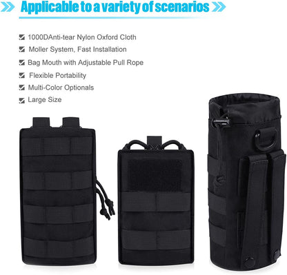Molle Water Bottle Holder, Water Molle Attachments, Molle Water Bottle Pouch, Tactical Backpack Attachment Pouches